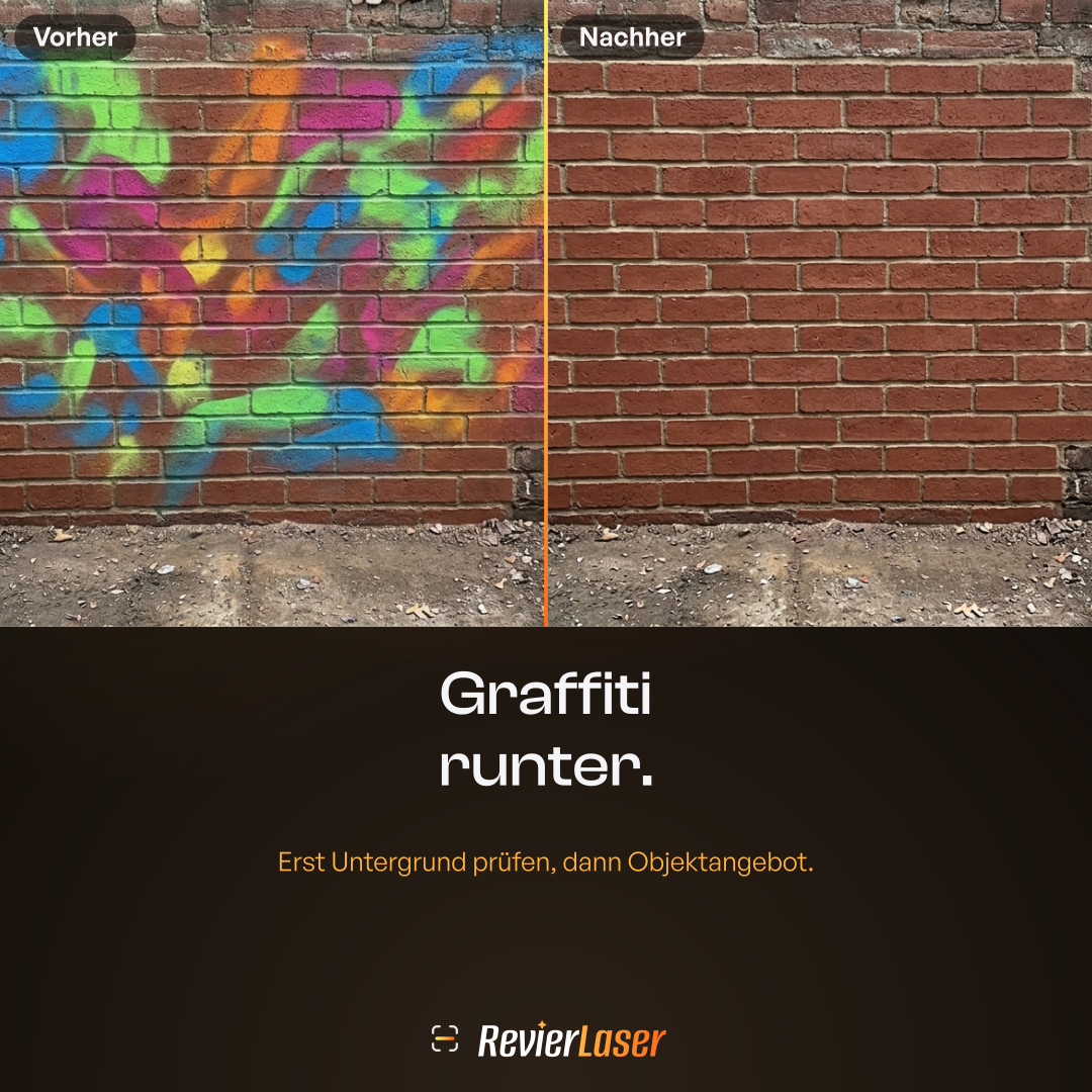 Anzeige Graffitientfernung, Meta Feed, 1080 × 1080 Pixel