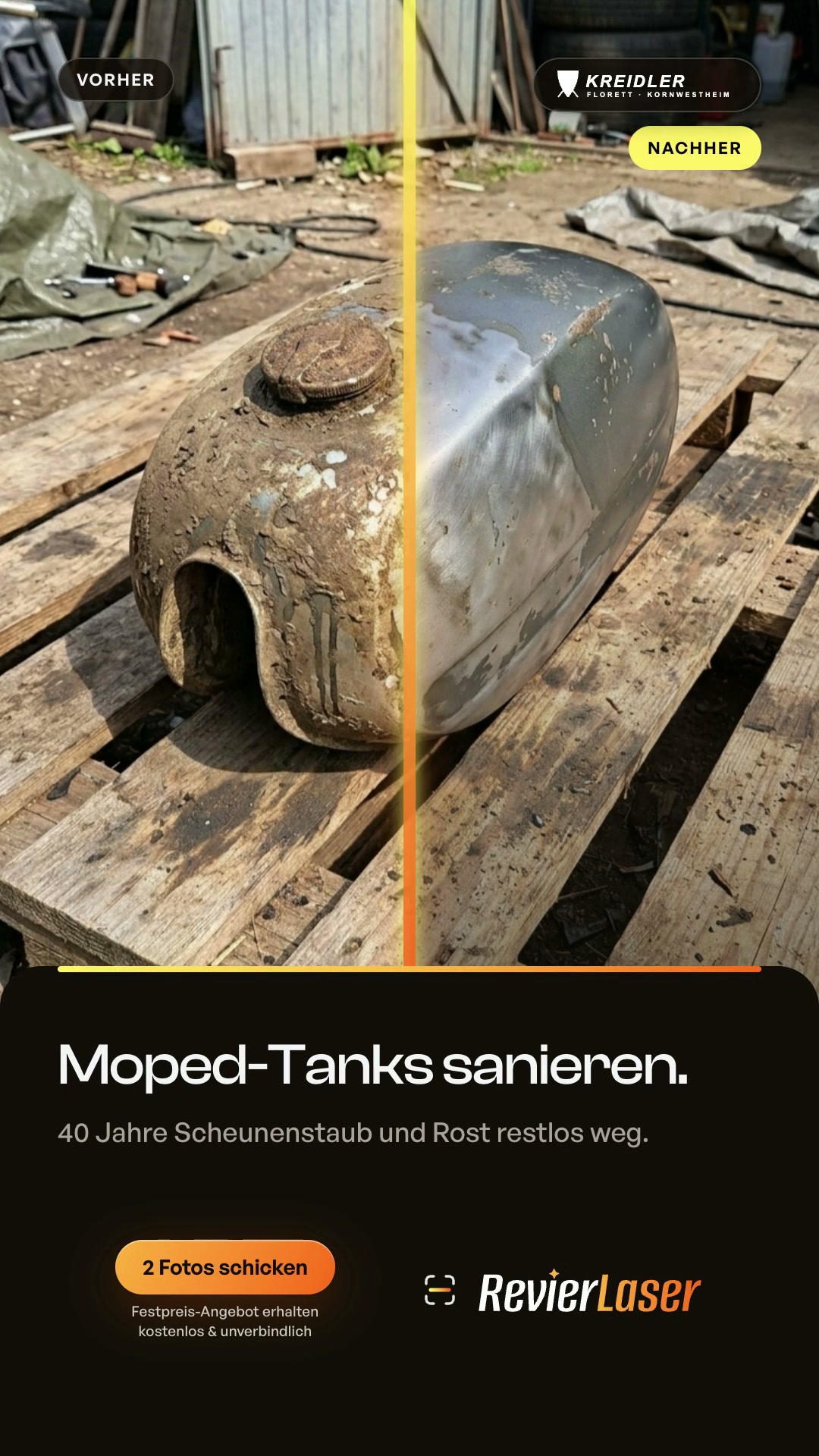 Kreidler Florett Eiertank (Split-Ad)