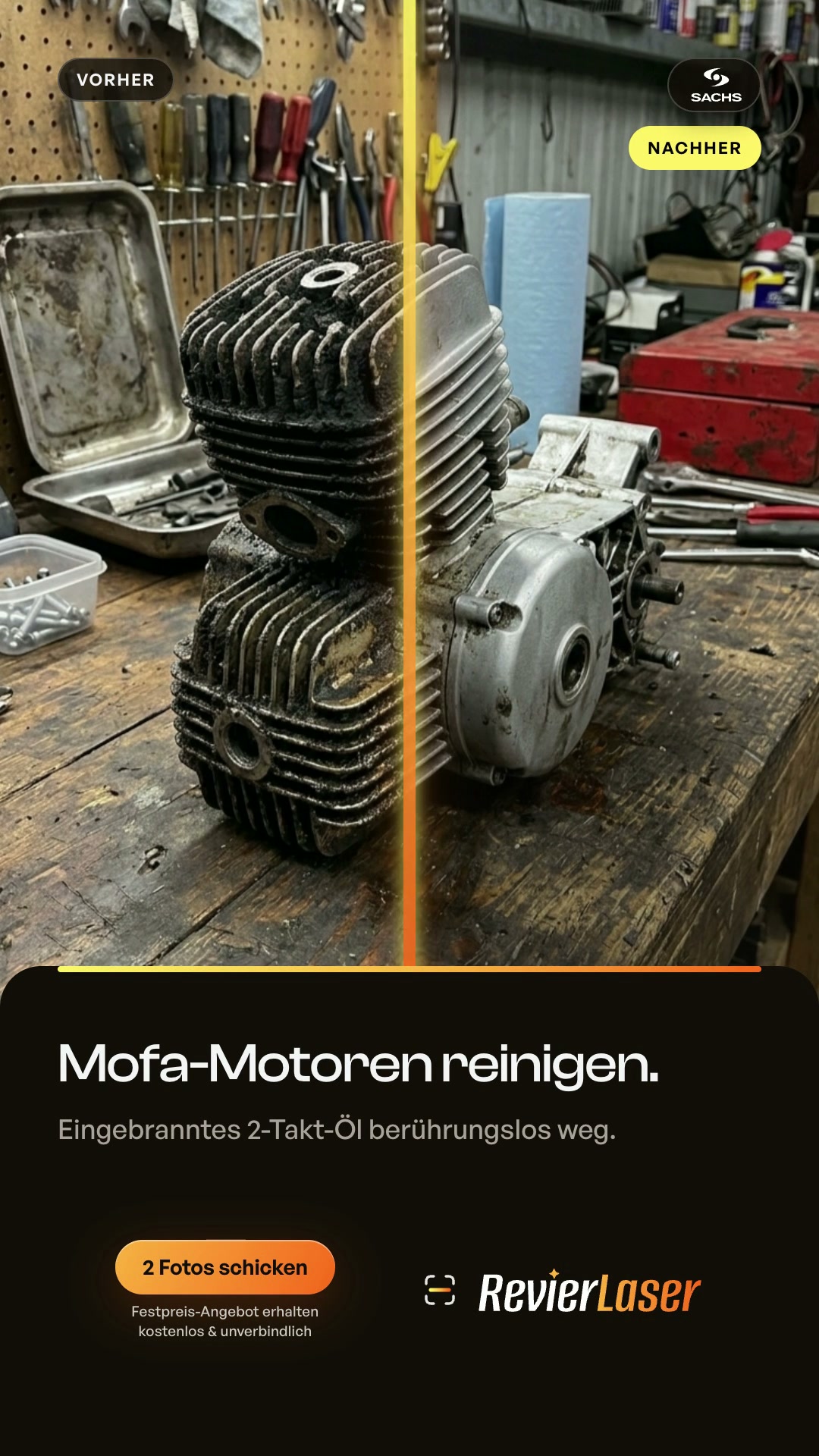 Hercules Prima 5 Motorblock (Sachs 505) (Split-Ad)