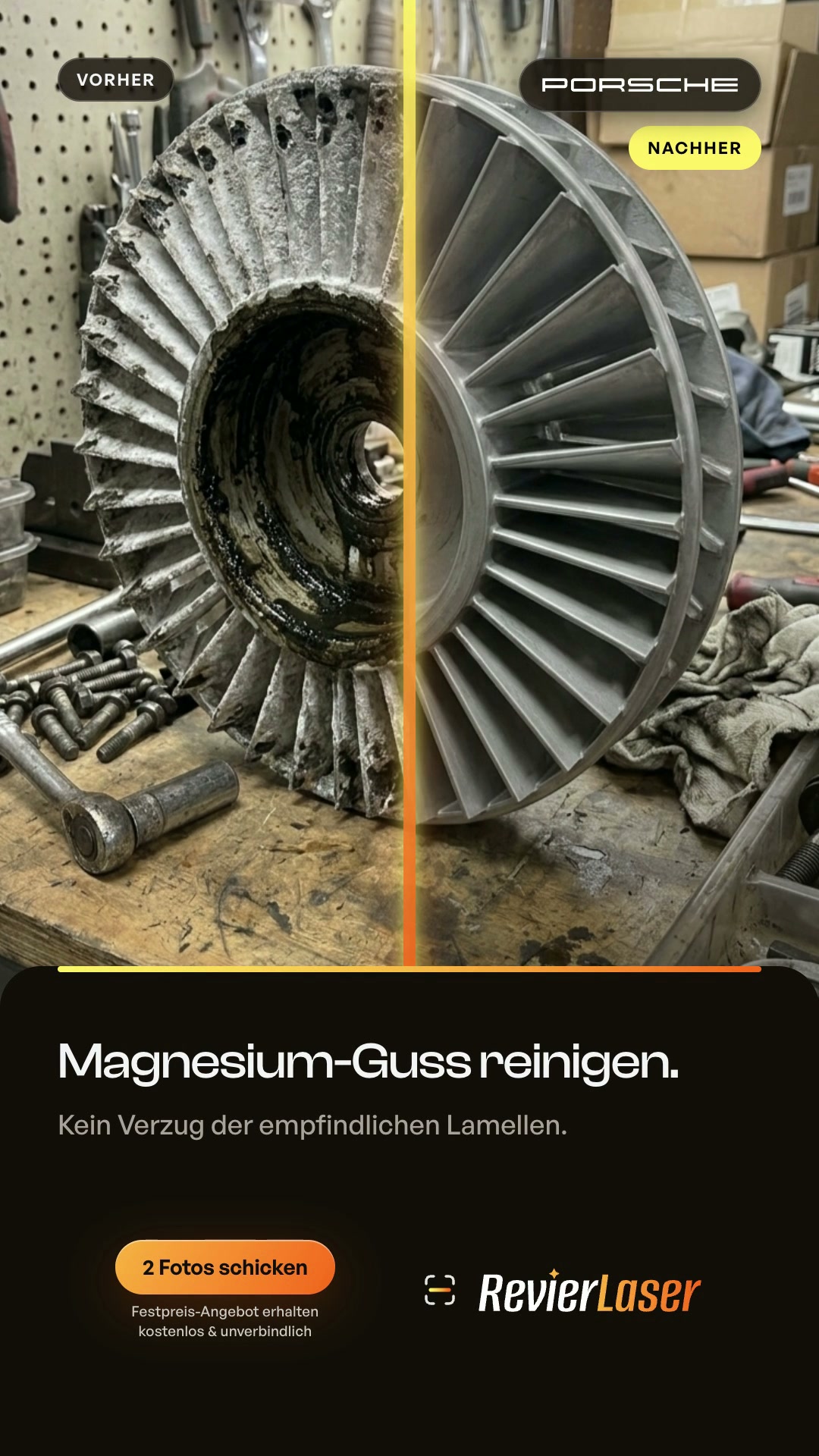 Porsche 911 Magnesium Lüfterrad (Split-Ad)