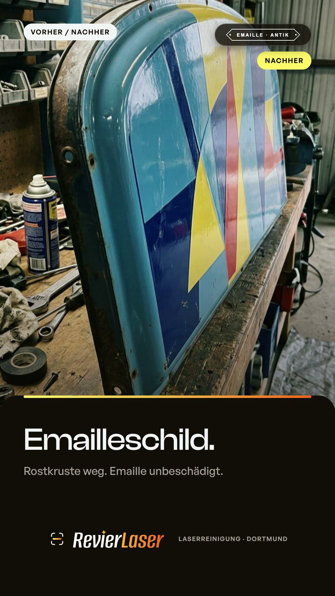 Historisches Emaille-Reklameschild