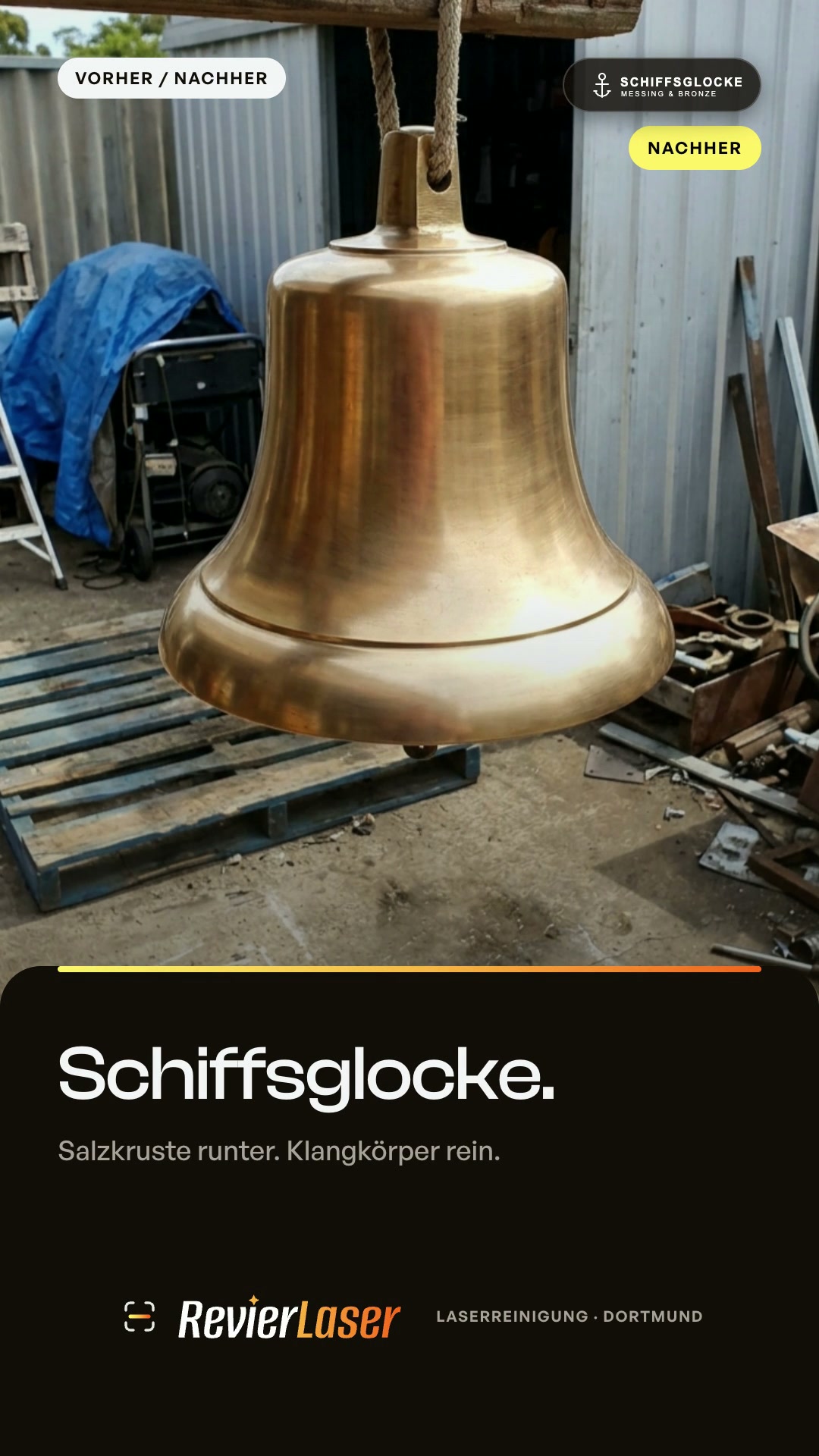 Antike Messing Schiffsglocke
