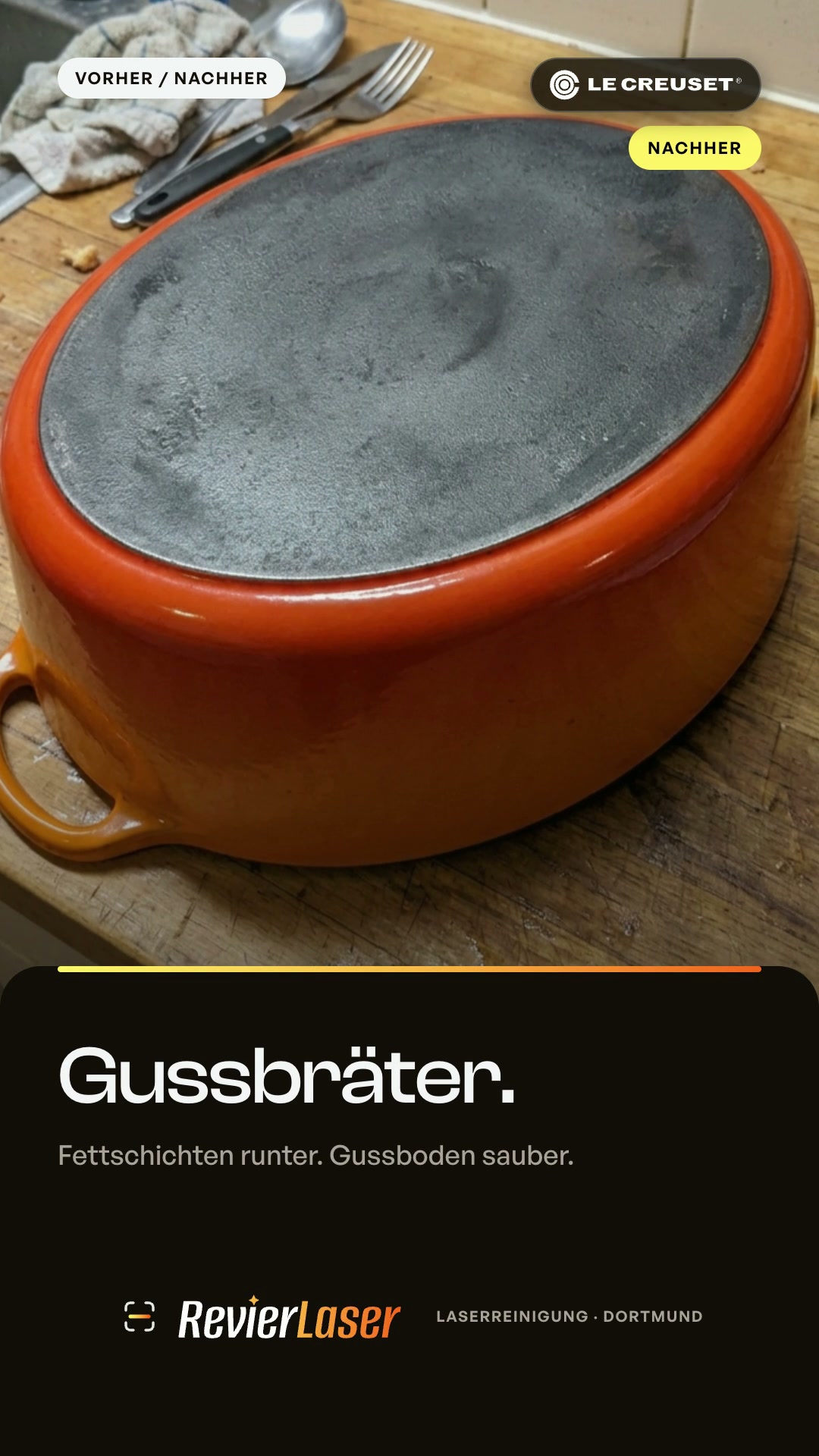 Vintage Gusseisen-Bräter