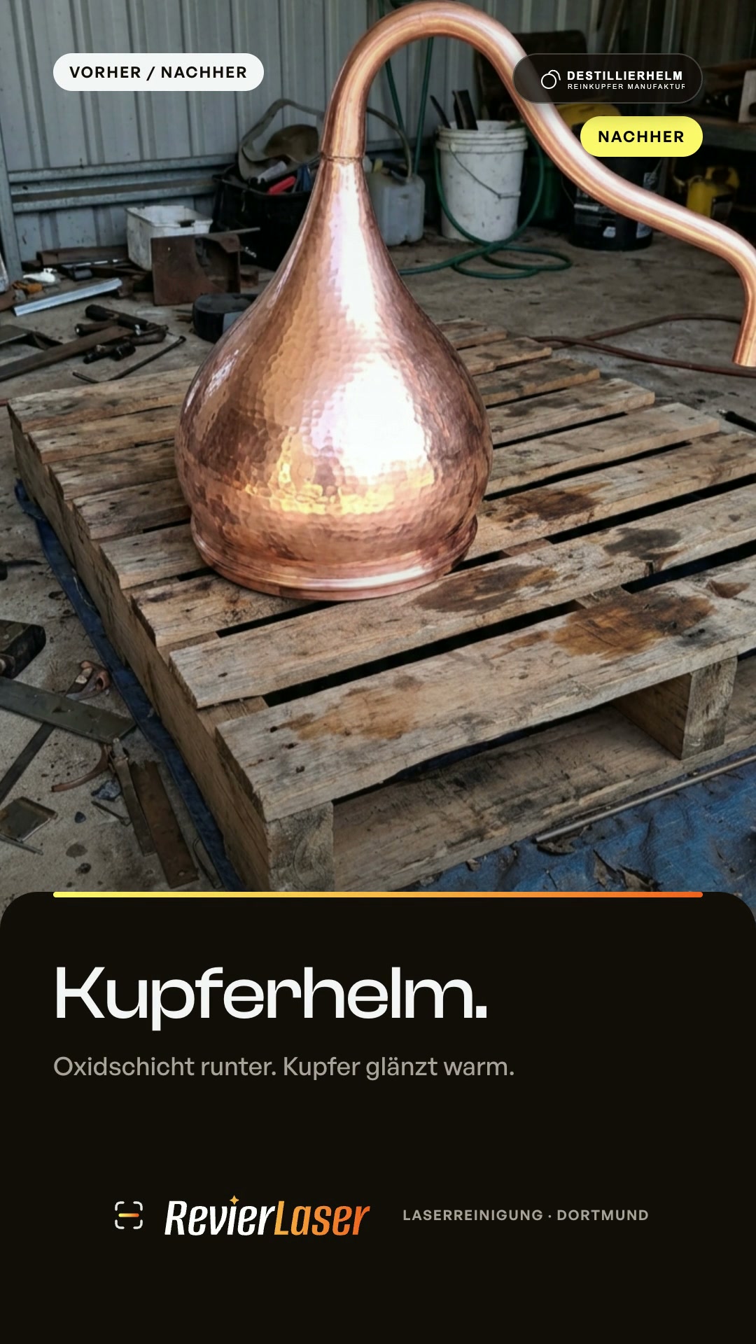 Kupfer-Destillierhelm